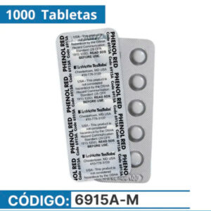 REACTIVOS EN TABLETA ROJO DE FENOL PARA pH LAMOTTE (GRADO VISUAL) 1000 TABLETAS - 6915A-M