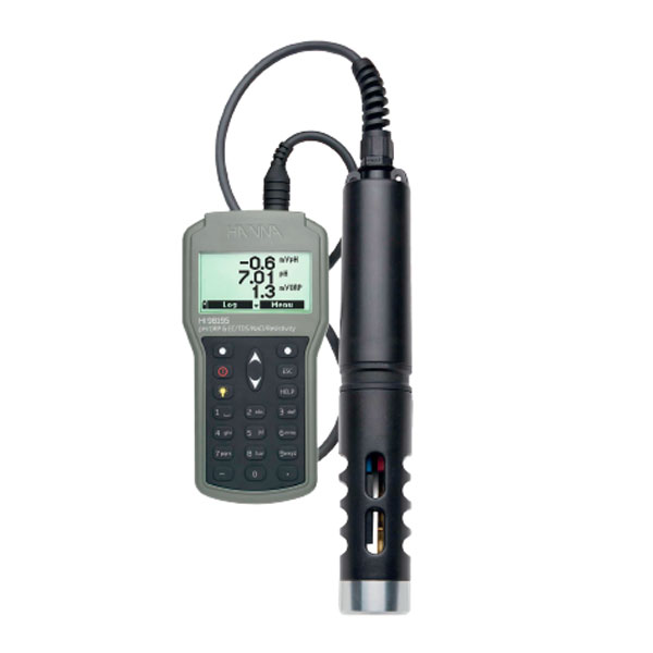 MEDIDOR MULTIPARAMÉTRICO IMPERMEABLE PARA pH, ORP, CE PRESIÓN, TEMPERATURA - HI 98195